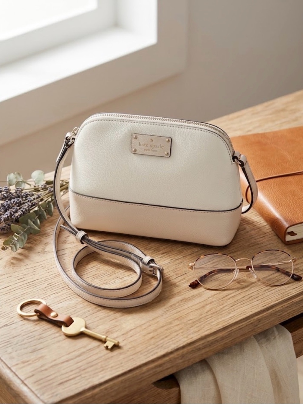 Kate Spade Cream and Blush Crossbody Bag
